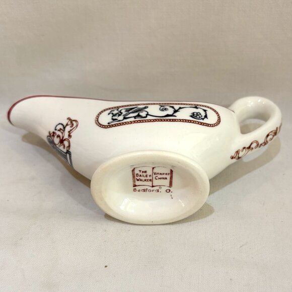 Vintage Bailey Walker Vitrified China Pottery Creamer Gravy Bowl Bedford Ohio - Picture 9 of 10